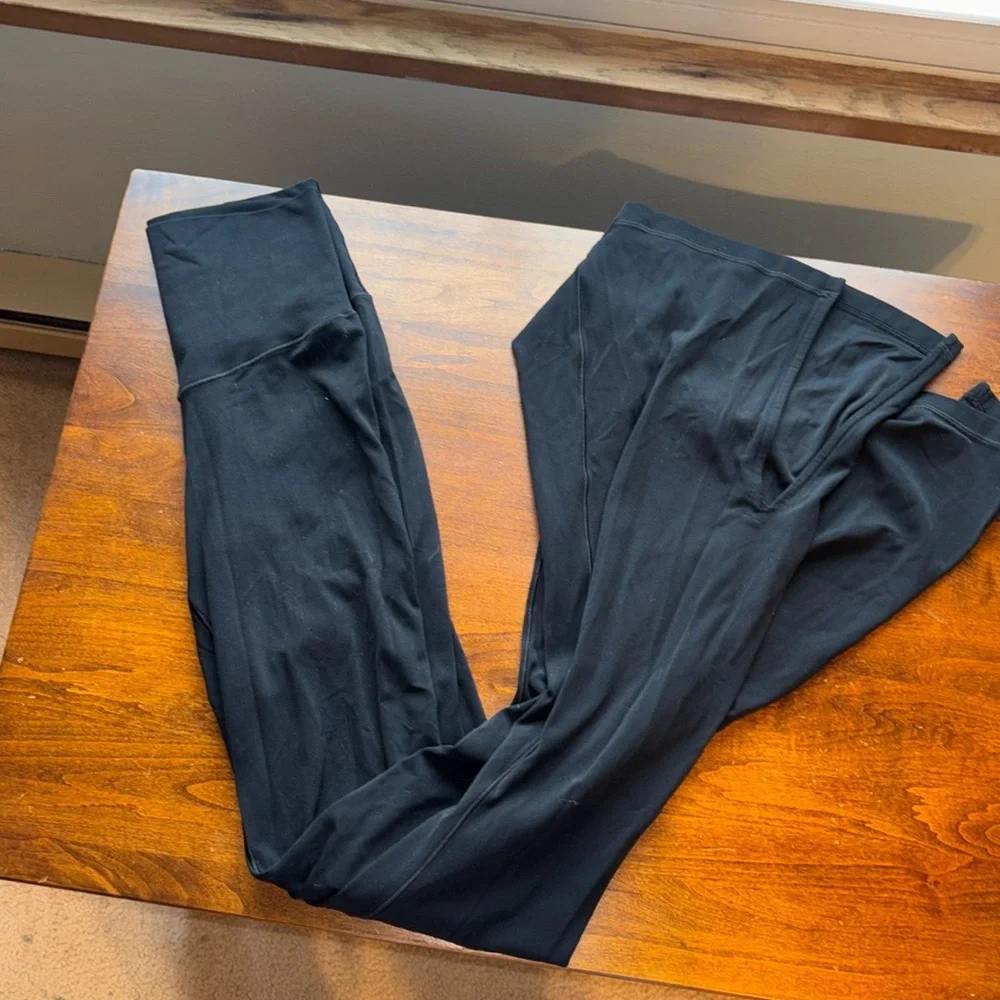 Black yoga pants, extra flare - Picture 1 of 4